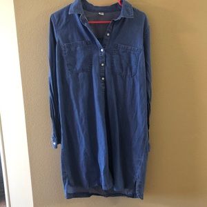 “Denim” dress// super chic and comfy!